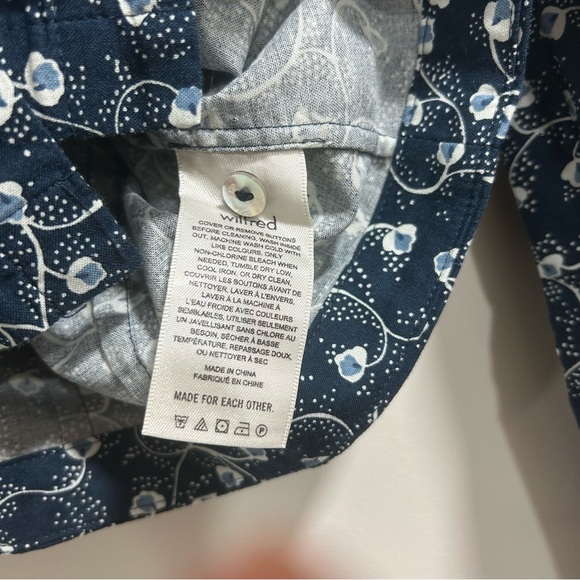 AritziaWIilfred blythe blouse ruffled prairie statement collar blue floral small - Picture 10 of 12